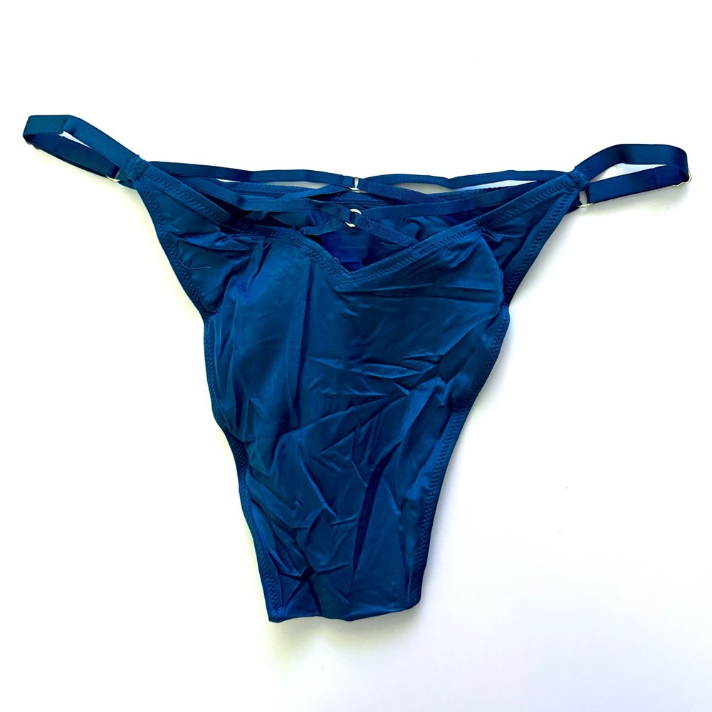 NWT/ Victoria's Secret Blue Satin Panties - Picture 2 of 3